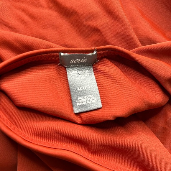 Aerie Super Scoop Cheeky High Cut One Piece Swimsuit Burnt Orange Size XXL - Picture 3 of 7